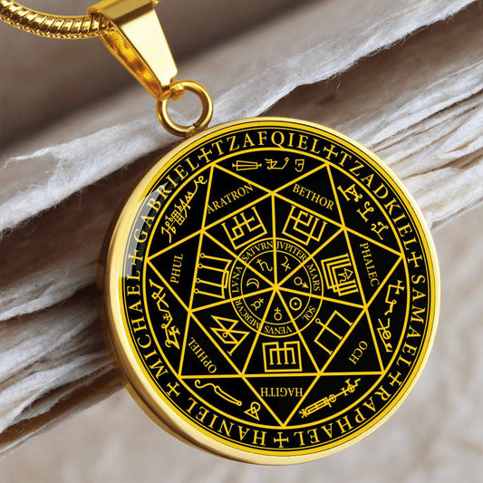 7 Archangels Sigil Necklace - Black