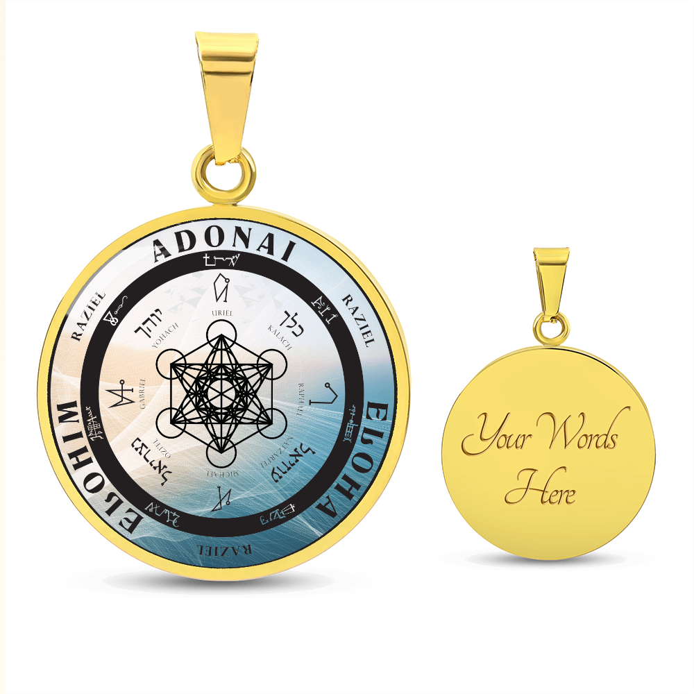 Archangel Raziel Sigil Wave Necklace
