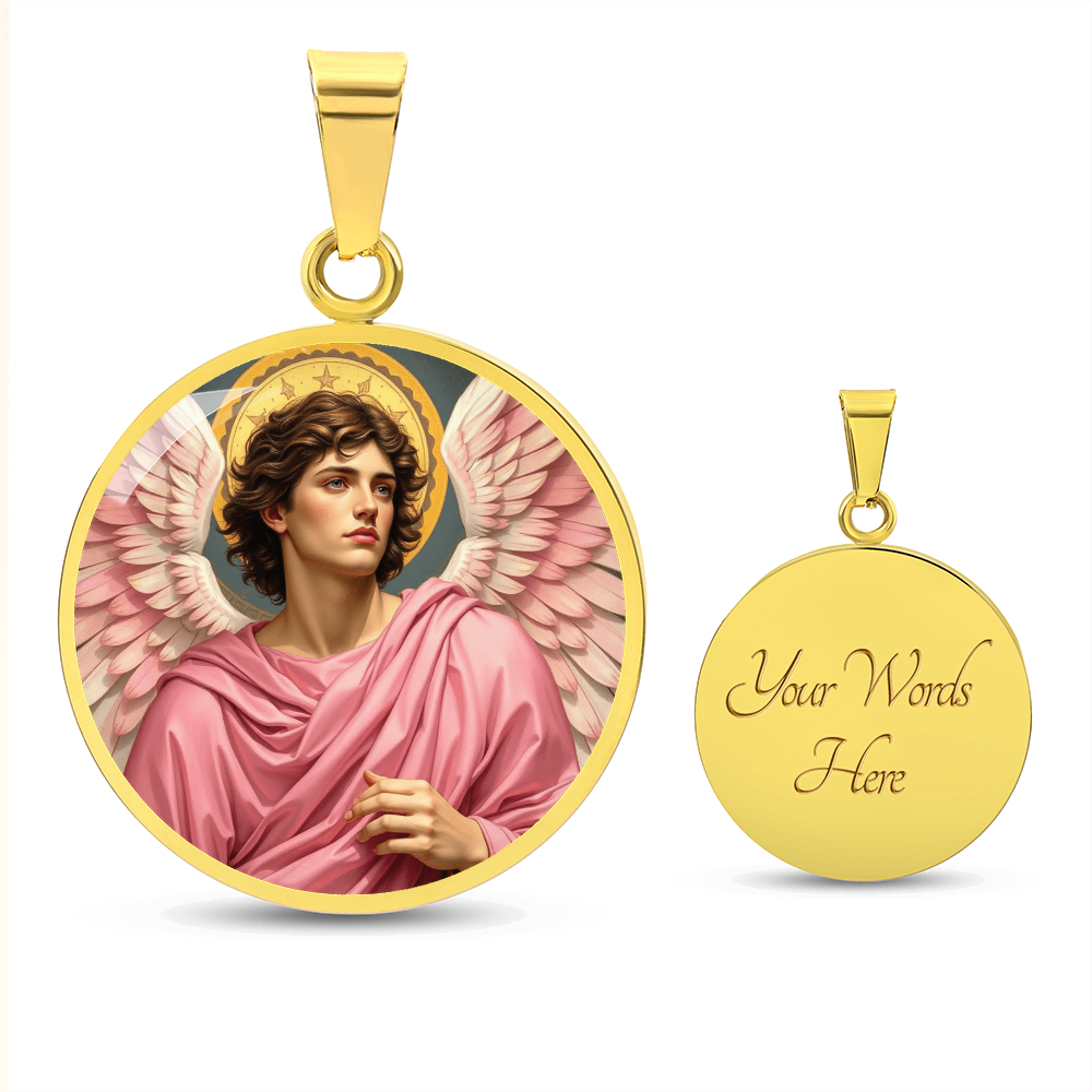 Archangel Chamuel Graphic Art Necklace