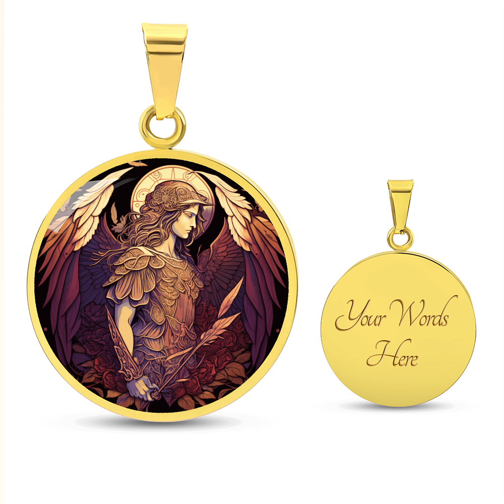 Archangel Jeremiel Graphic Art Necklace