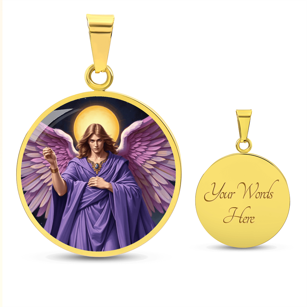 Archangel Zadkiel Graphic Art Necklace