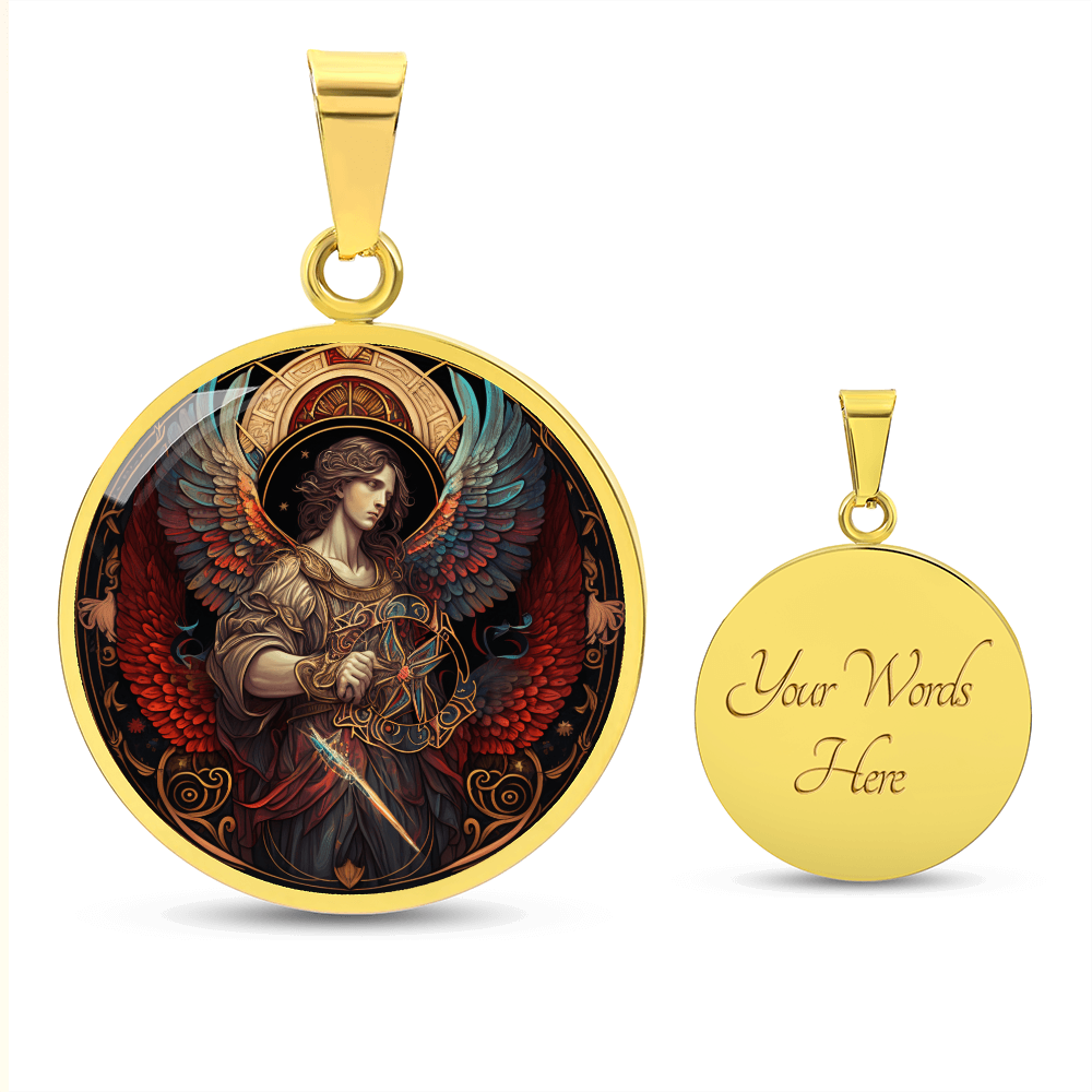 Archangel Sandalphon Graphic Art Necklace