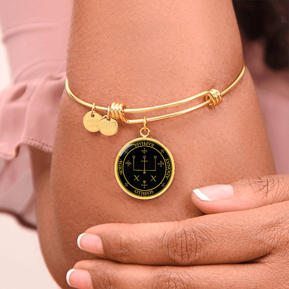 Archangel Raphael Sigil Bracelet - Black