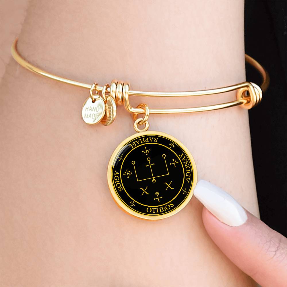 Archangel Raphael Sigil Bracelet - Black
