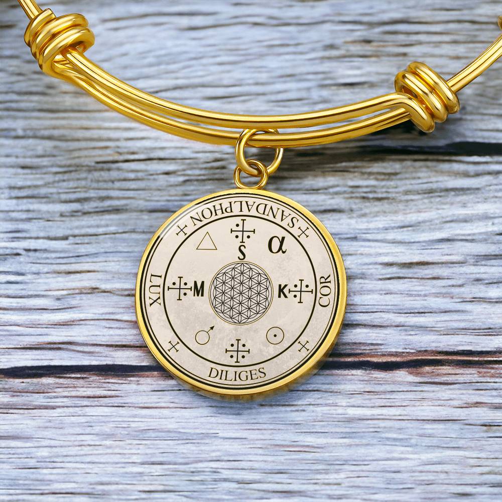 Archangel Sandalphon Sigil Bracelet - Old Manuscript