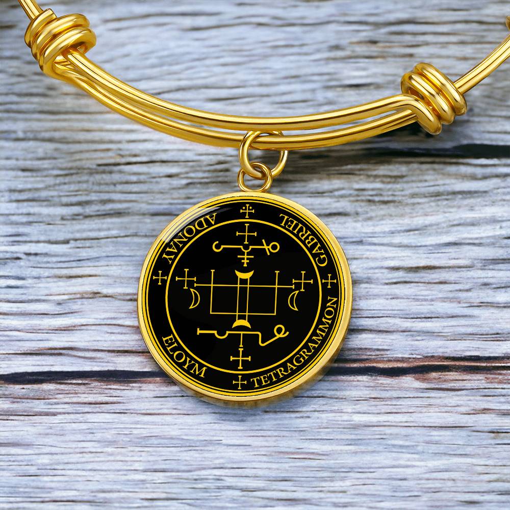 Archangel Gabriel Sigil Necklace - Black