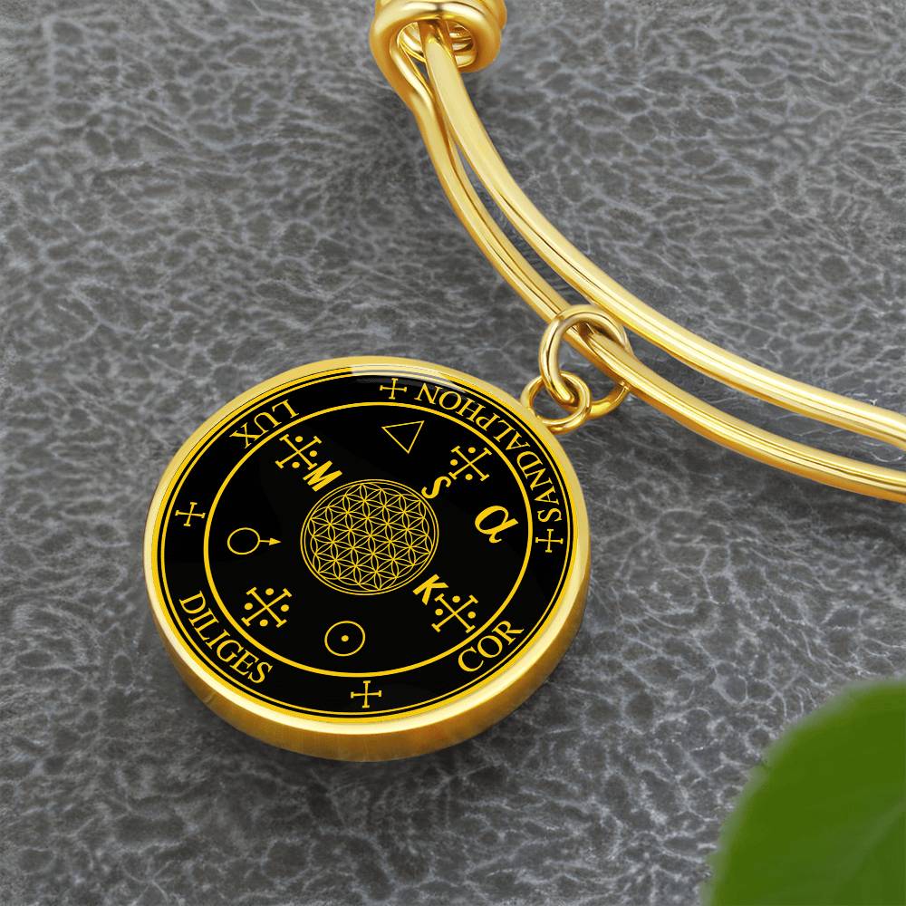 Archangel Sandalphon Sigil Bracelet - Black