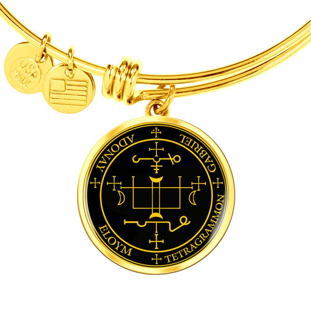 Archangel Gabriel Sigil Necklace - Black