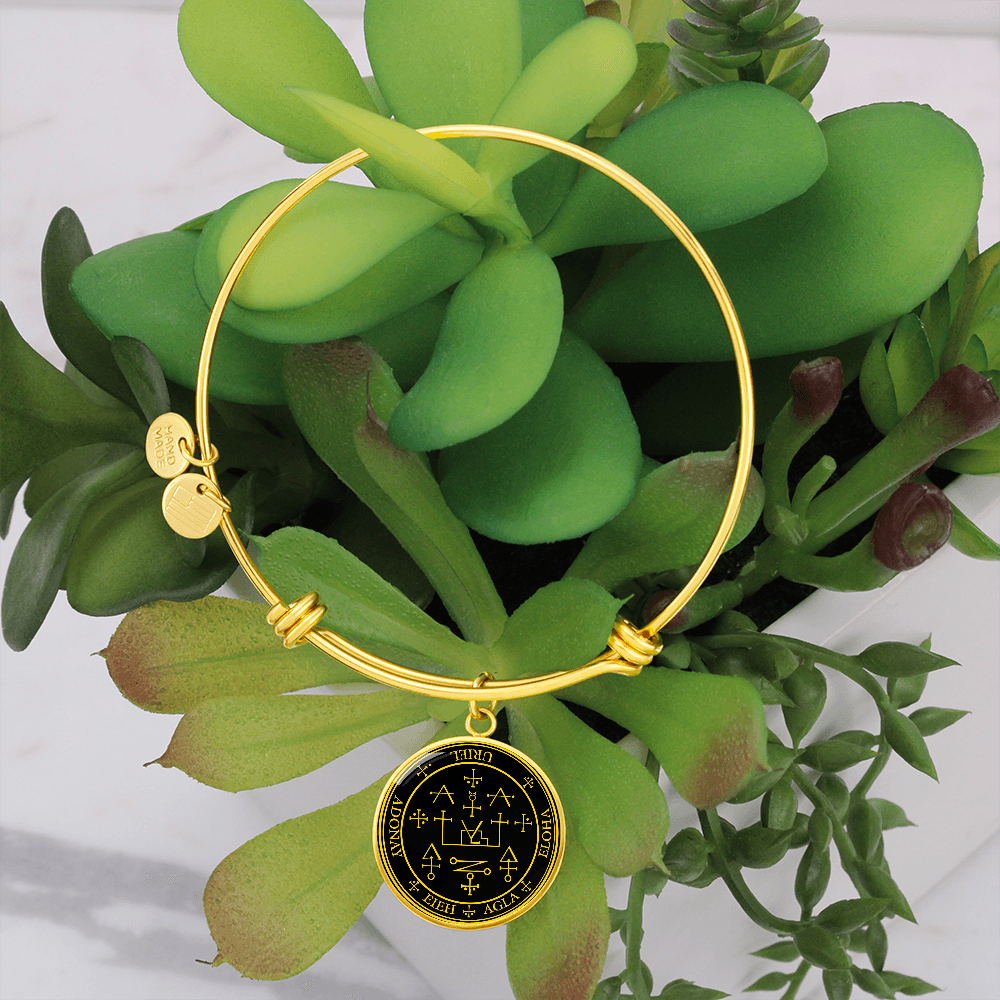 Archangel Uriel Sigil Bracelet.- Black