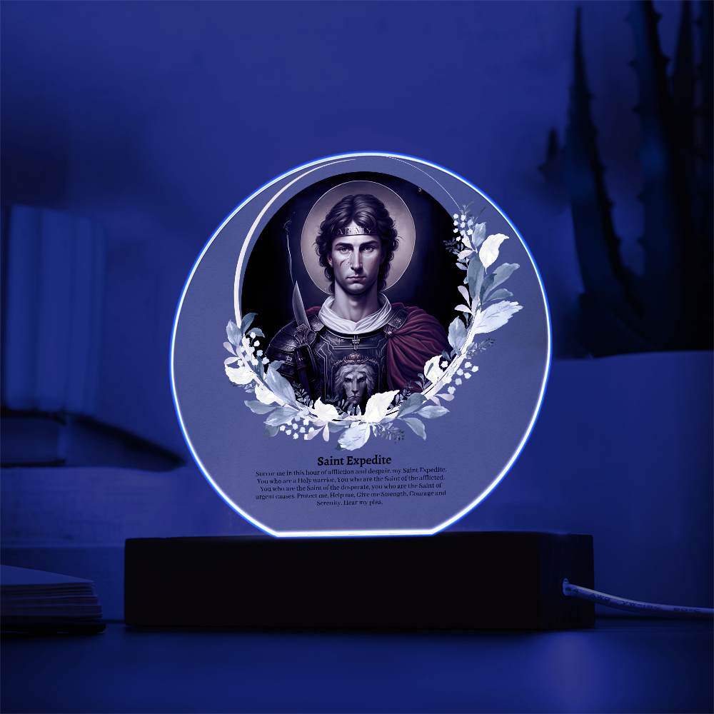 Saint Expedite Acrylic Plaque