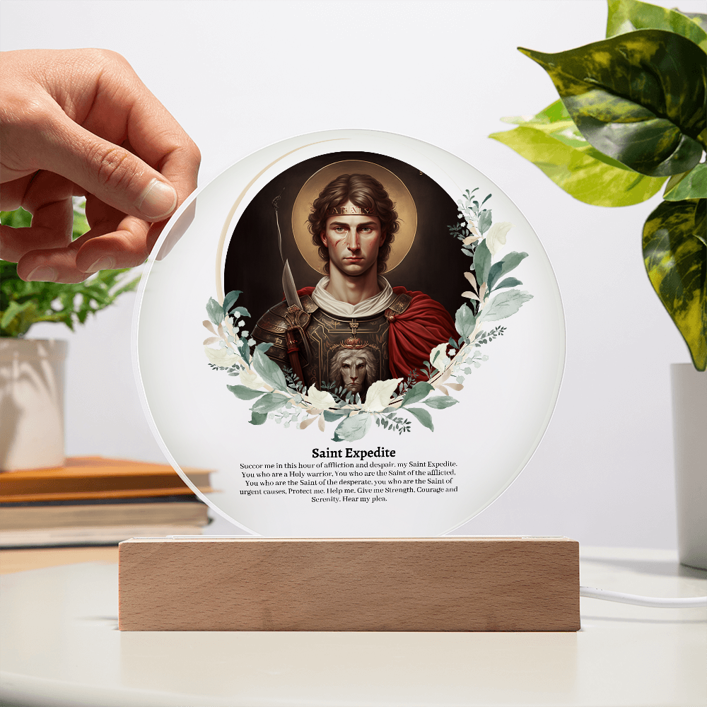 Saint Expedite Acrylic Plaque