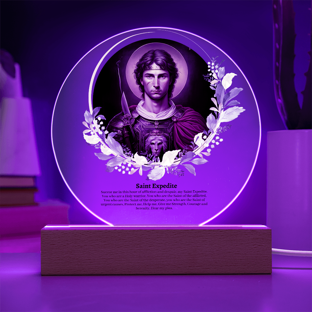 Saint Expedite Acrylic Plaque