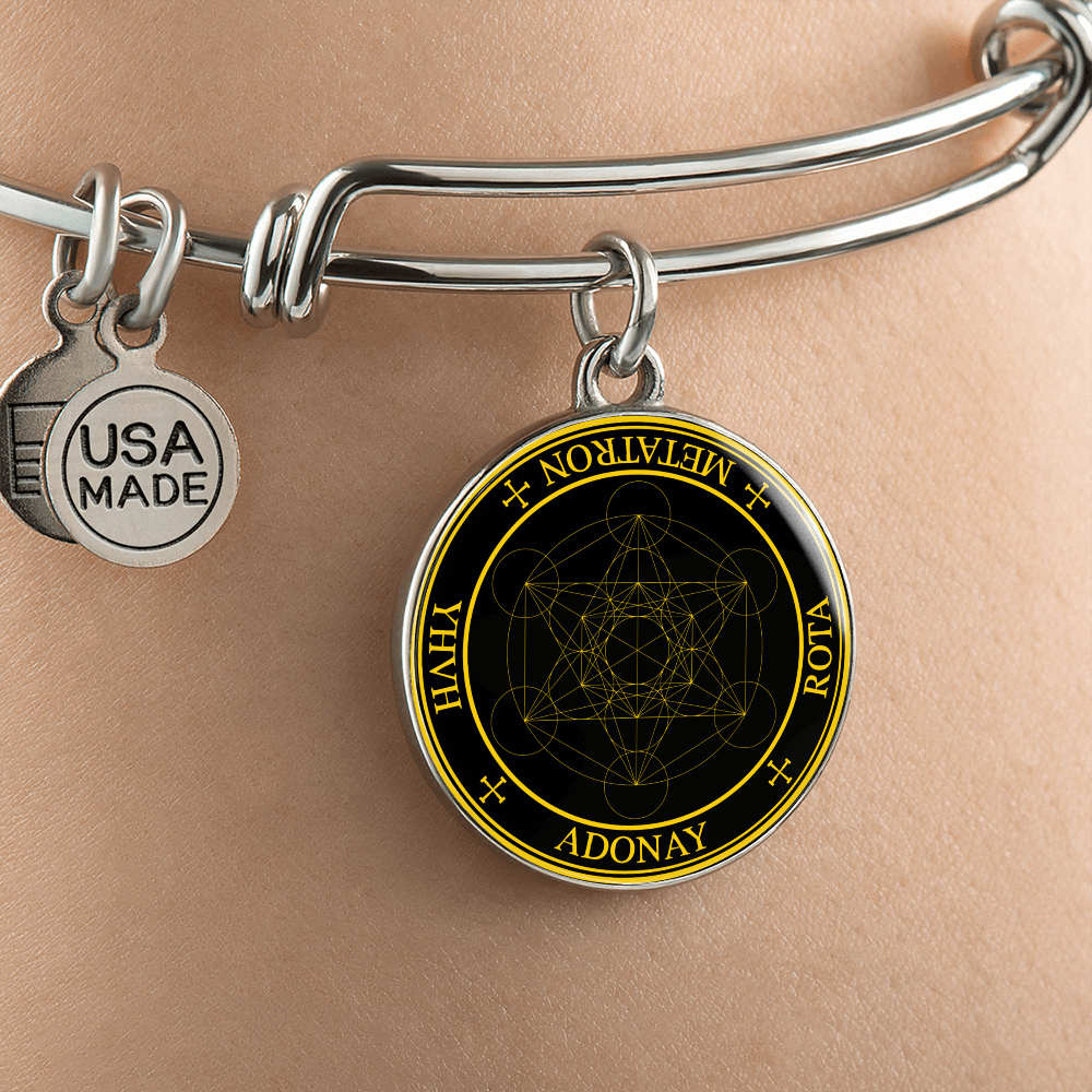Archangel Metatron Sigil Bracelet - Black