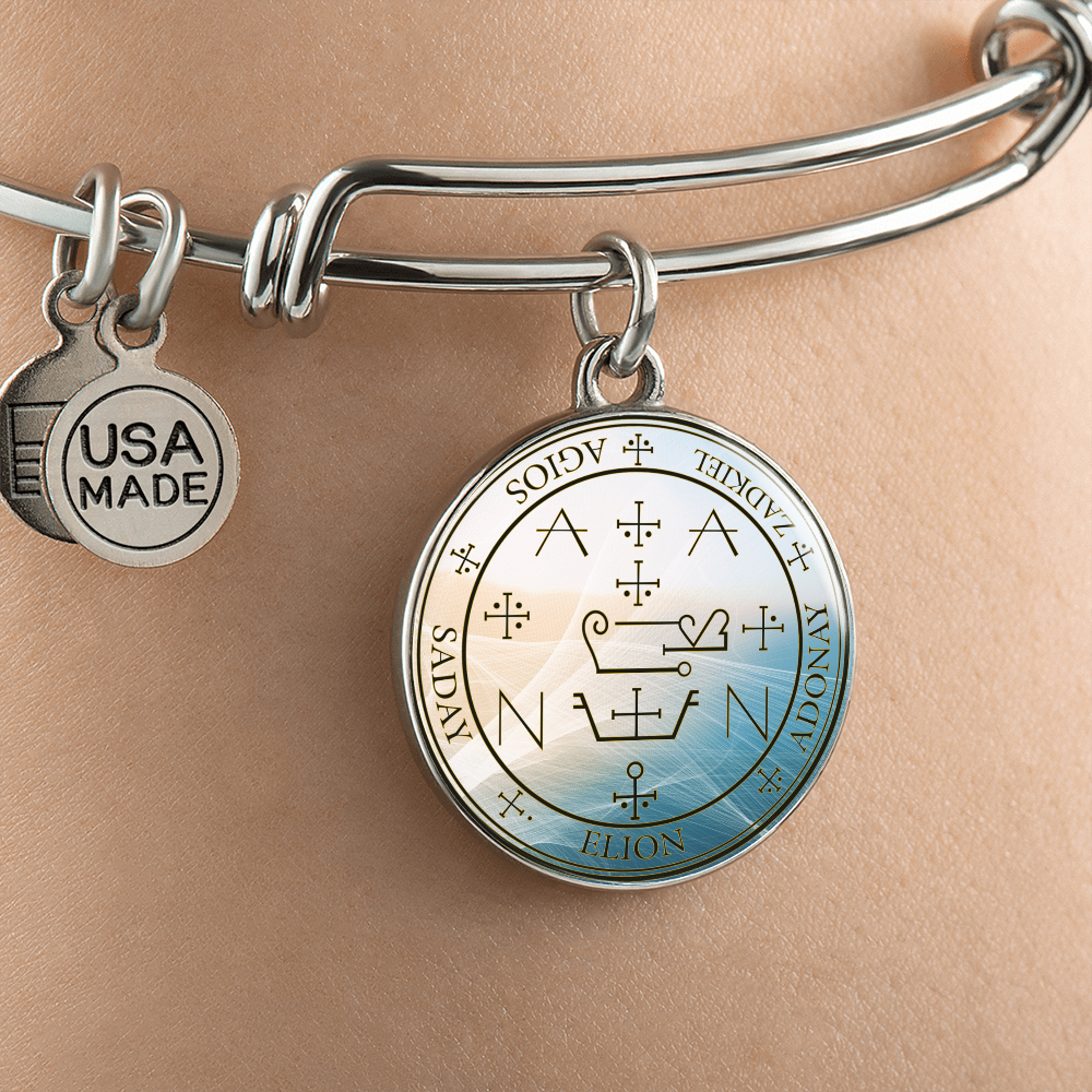 Archangel Zadkiel Sigil Wave Bracelet
