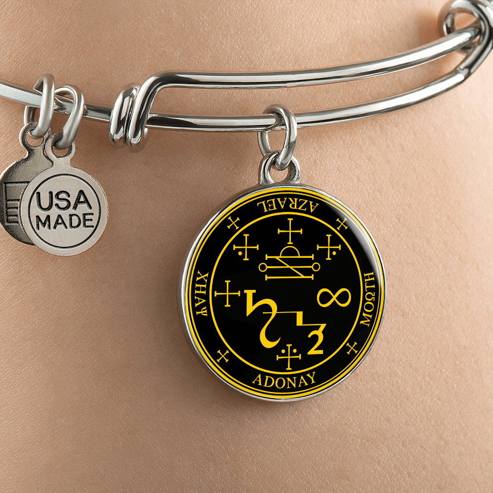 Archangel Azrael Sigil Bracelet - Black