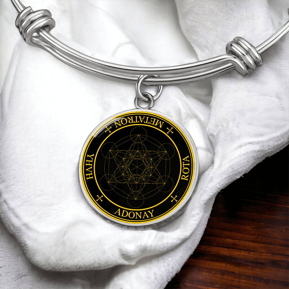 Archangel Metatron Sigil Bracelet - Black