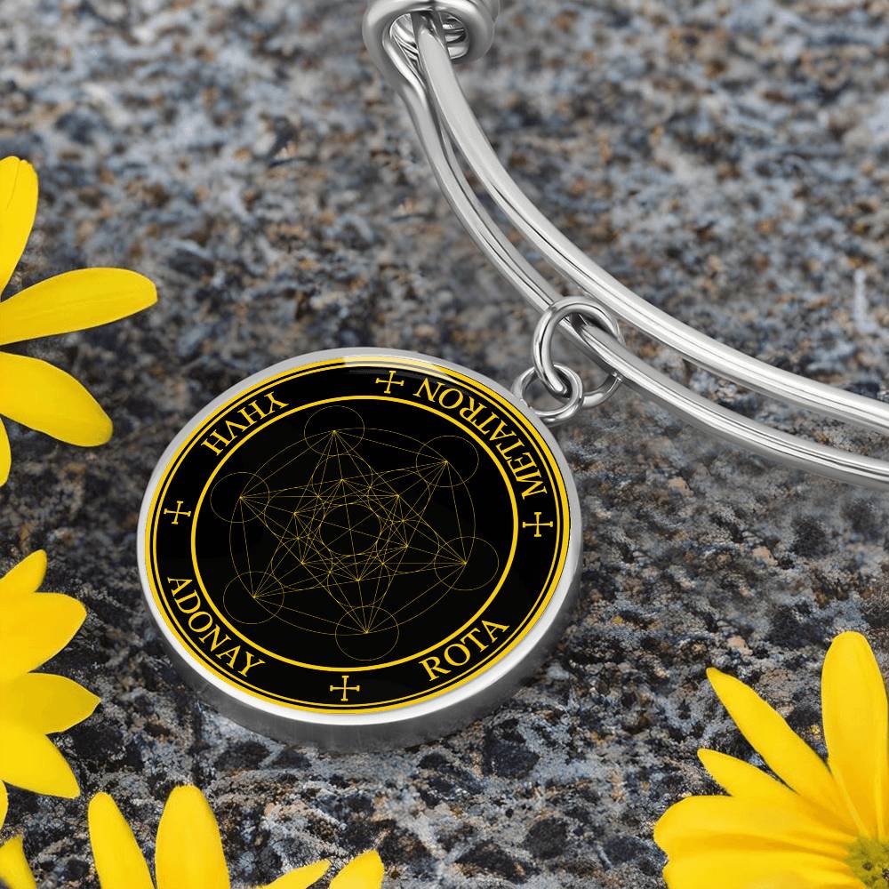 Archangel Metatron Sigil Bracelet - Black