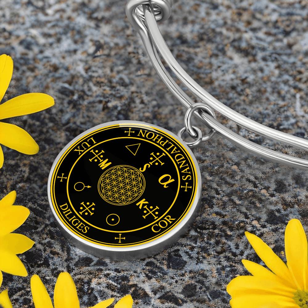 Archangel Sandalphon Sigil Bracelet - Black