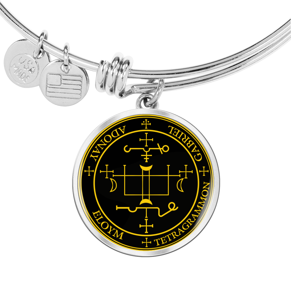 Archangel Gabriel Sigil Necklace - Black
