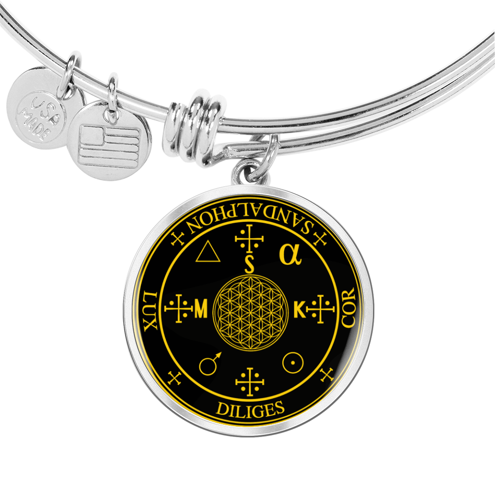 Archangel Sandalphon Sigil Bracelet - Black