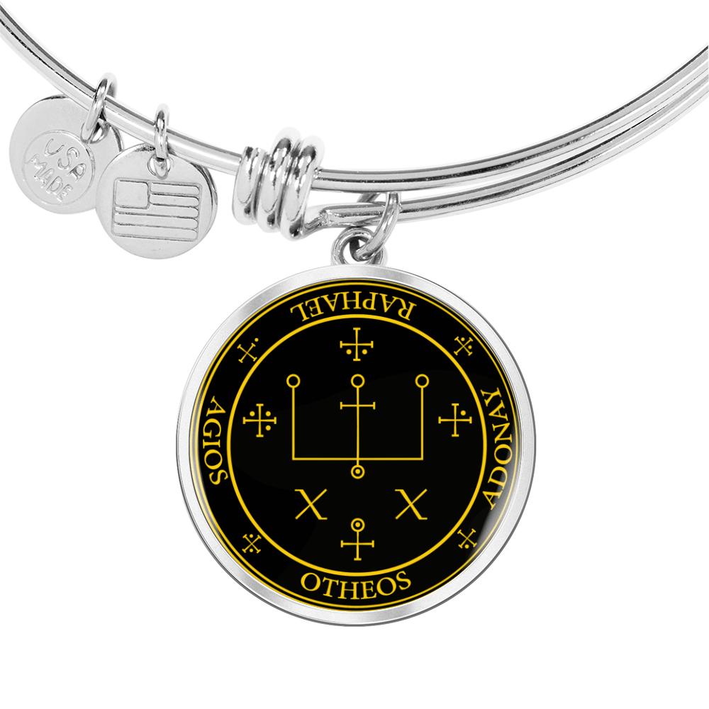 Archangel Raphael Sigil Bracelet - Black