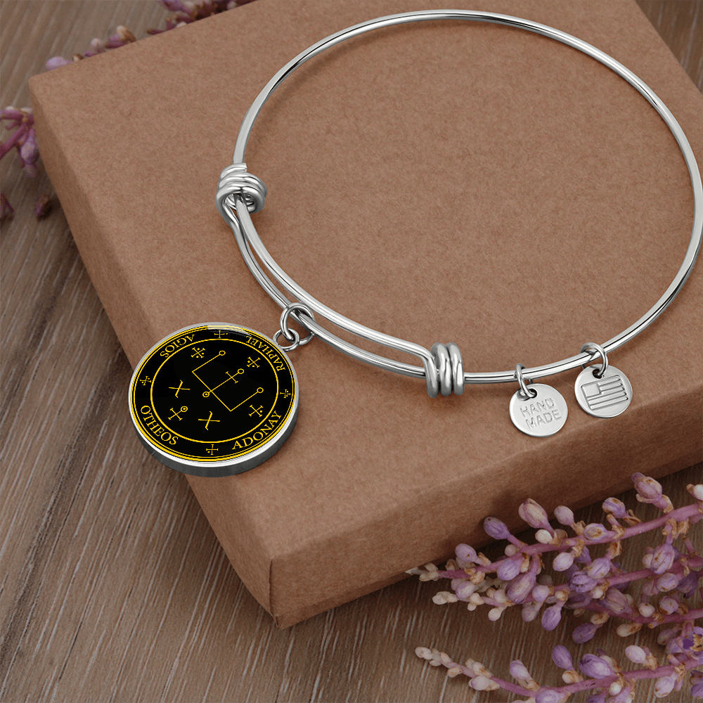 Archangel Raphael Sigil Bracelet - Black