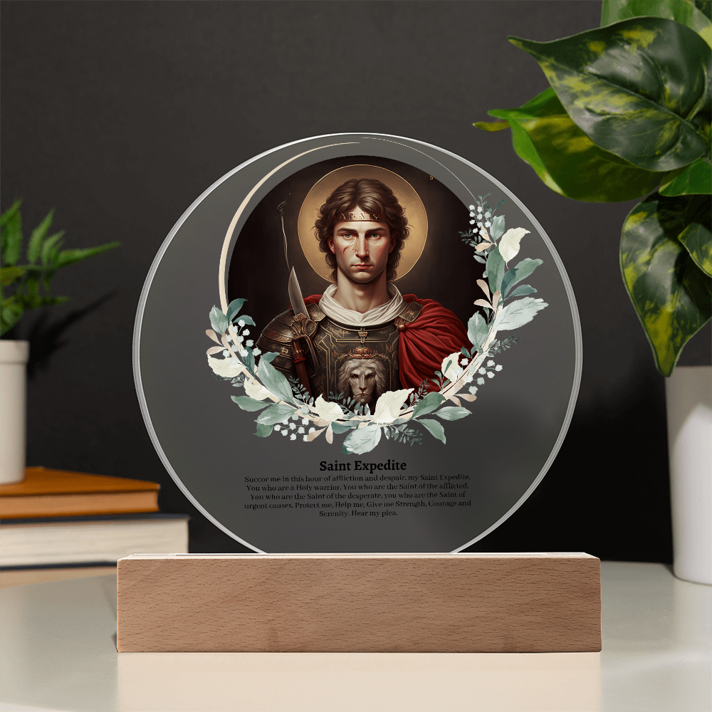 Saint Expedite Acrylic Plaque