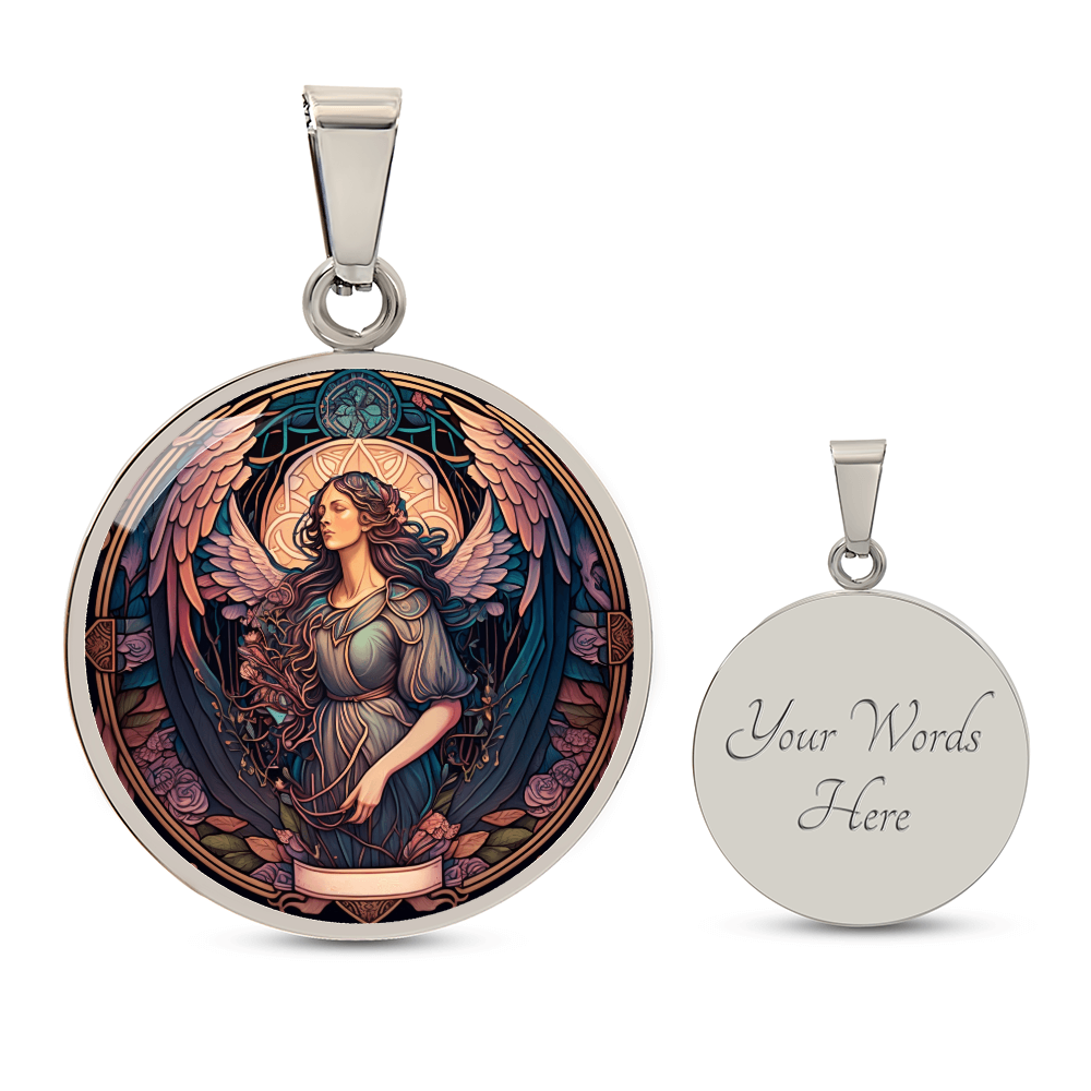 Archangel Raziel Graphic Art Necklace