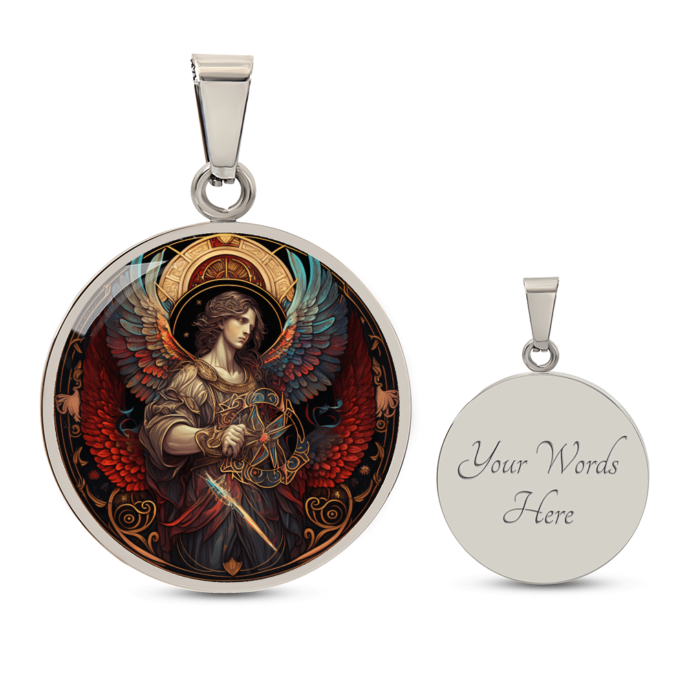 Archangel Sandalphon Graphic Art Necklace
