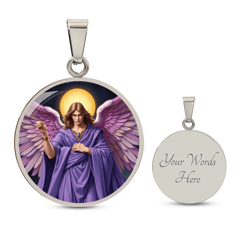 Archangel Zadkiel Graphic Art Necklace