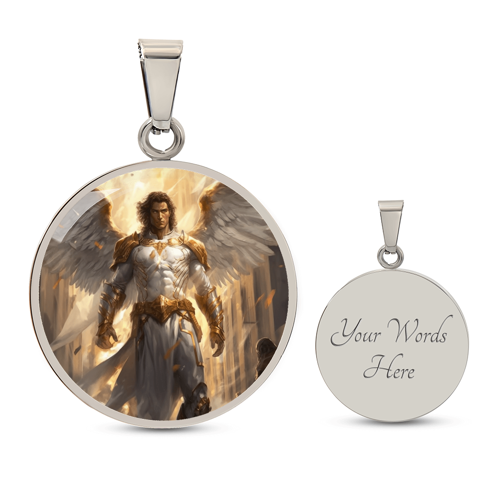 Archangel Raguel Graphic Art Necklace