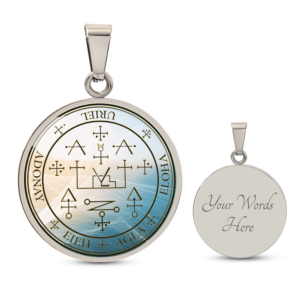 Archangel Uriel Sigil Wave Necklace