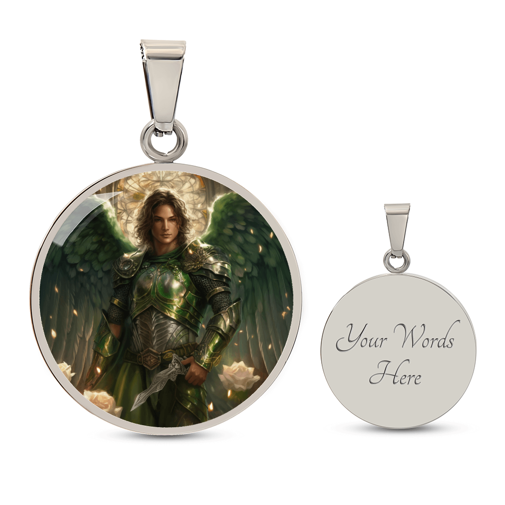 Archangel Barachiel Graphic Art Necklace