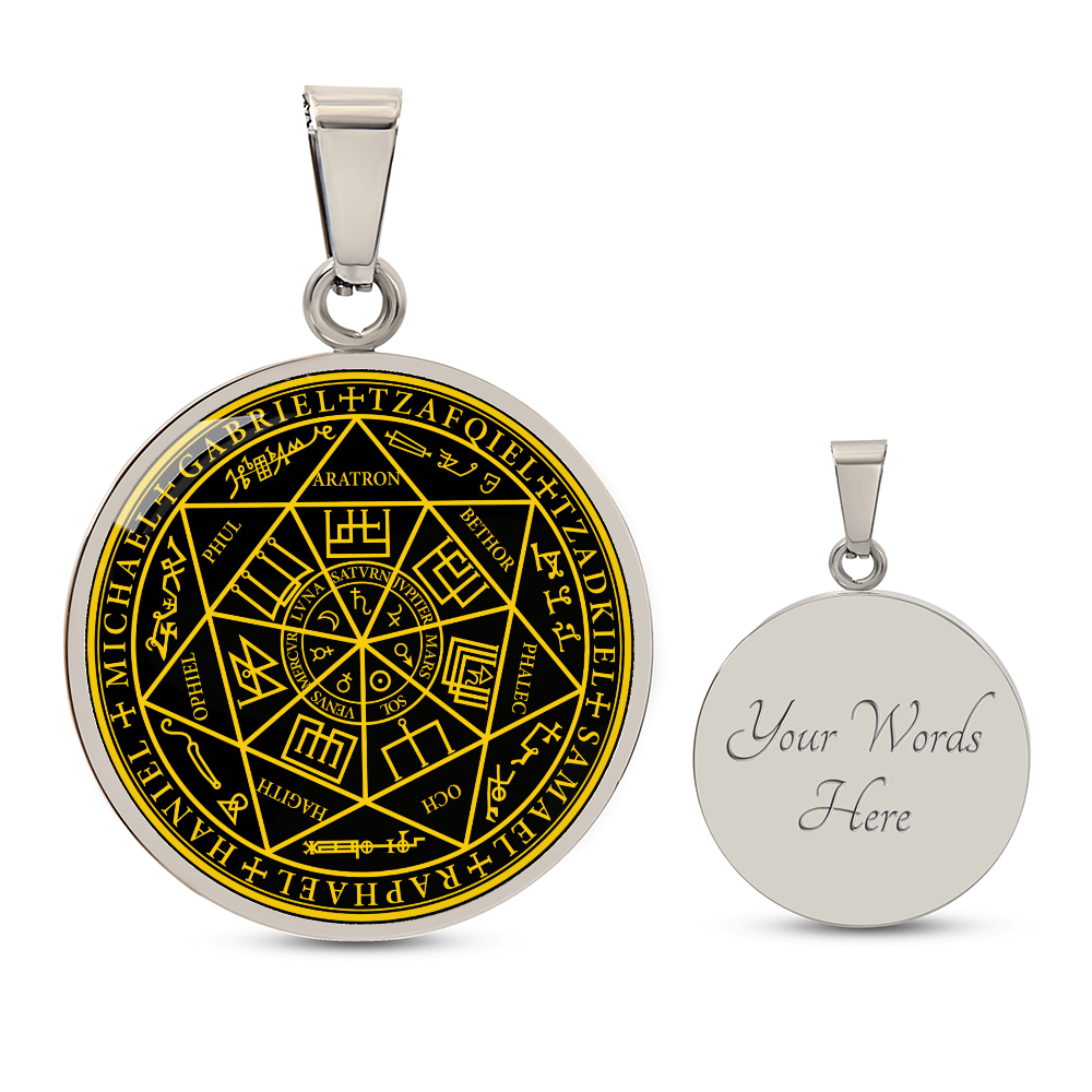 7 Archangels Sigil Necklace - Black