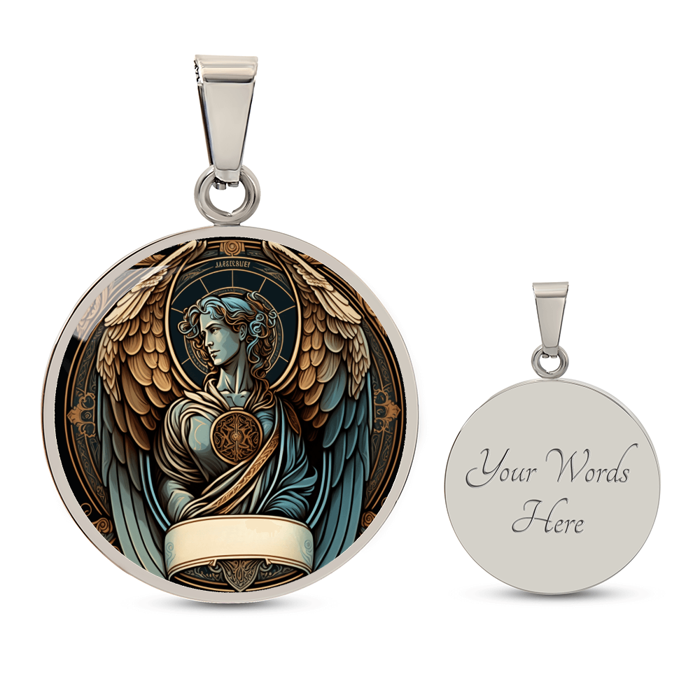 Archangel Gabriel Graphic Art Necklace