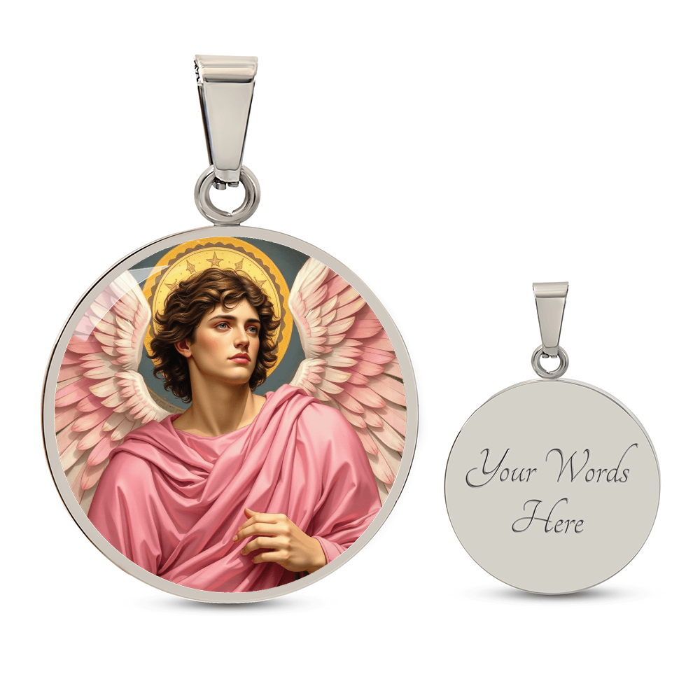 Archangel Chamuel Graphic Art Necklace