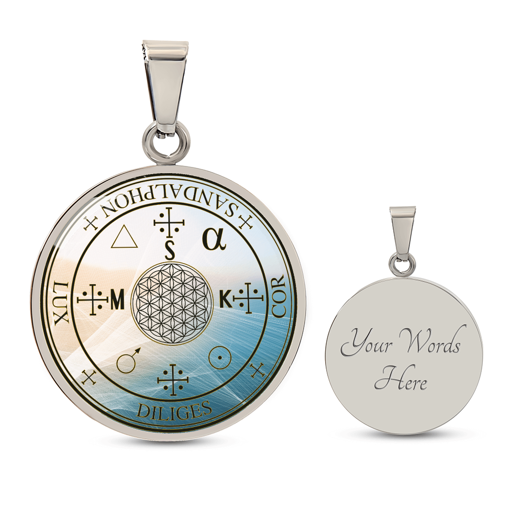 Archangel Sandalphon Sigil Wave Necklace