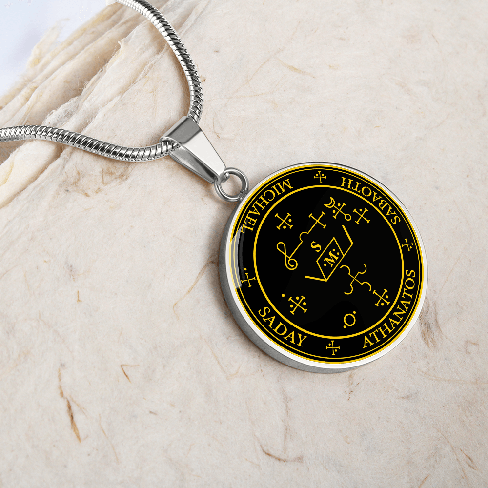 Archangel Michael Sigil Necklace - Black