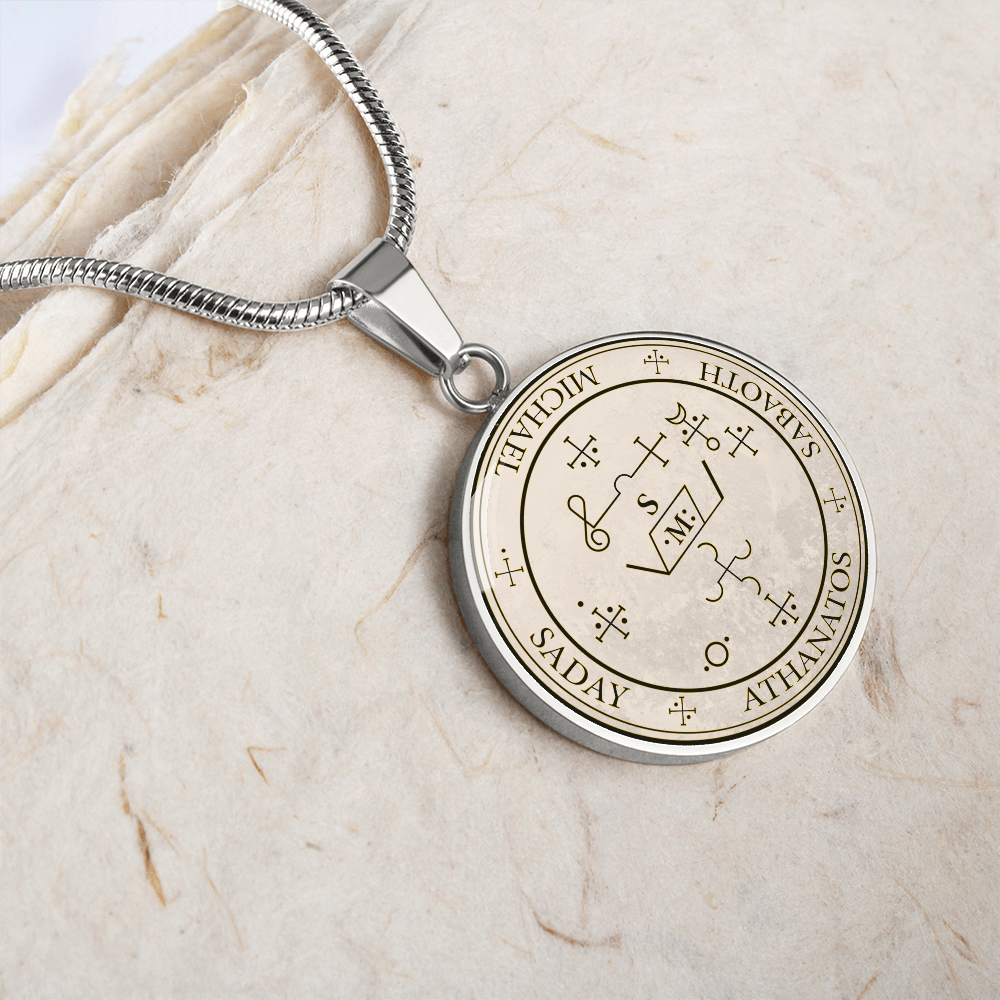 Archangel Michael Sigil Necklace - Old Manuscript