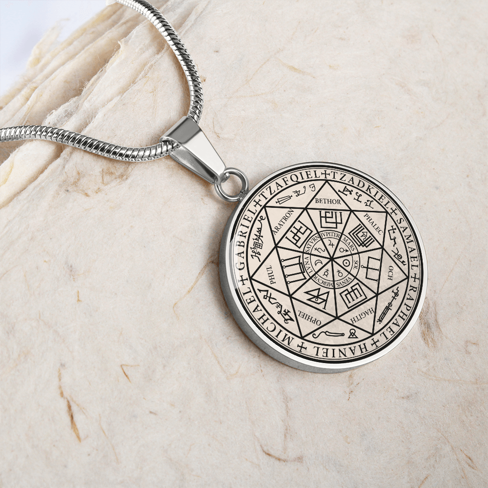 7 Archangels Sigil Necklace - Old Manuscript