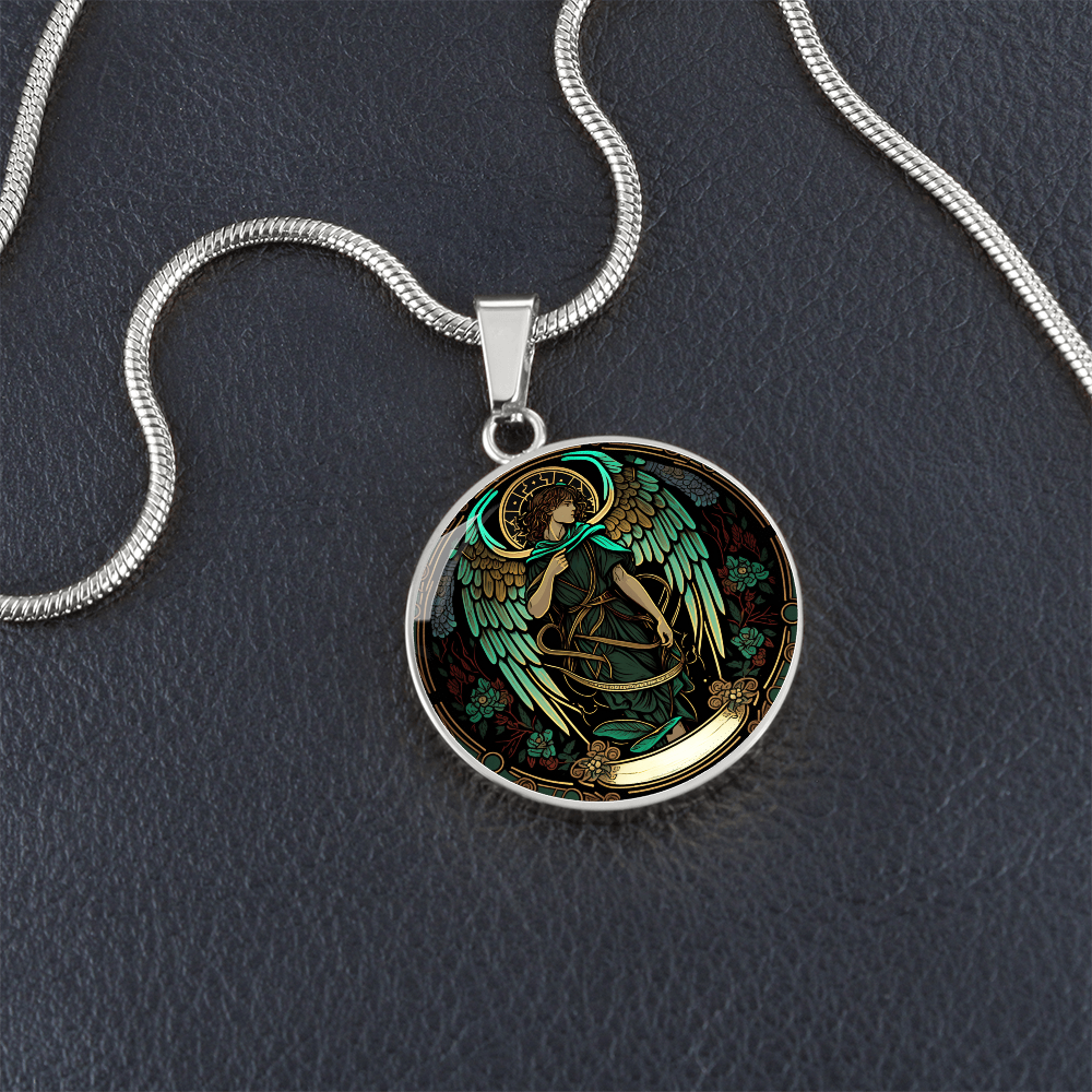 Archangel Raphael Graphic Art Necklace