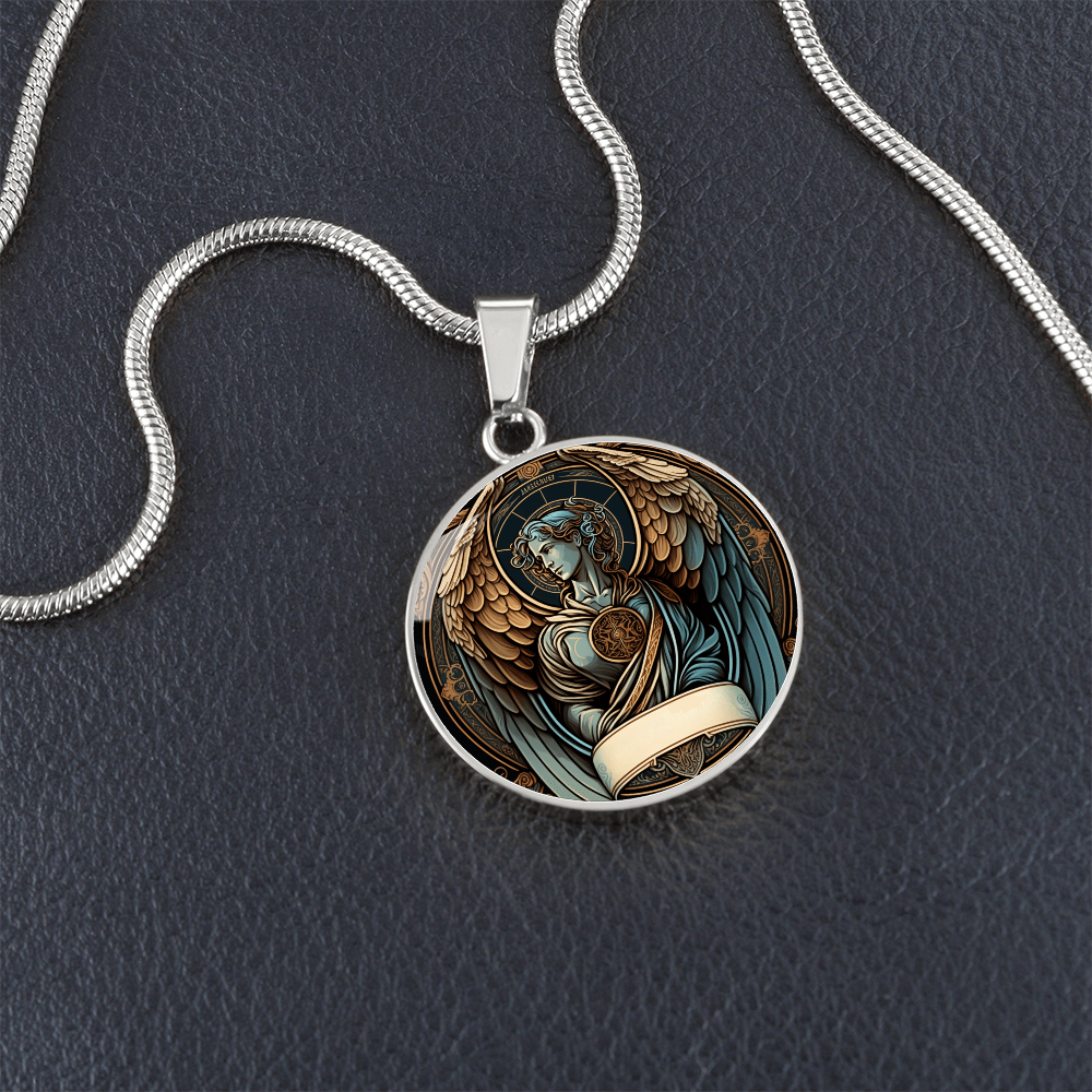 Archangel Gabriel Graphic Art Necklace