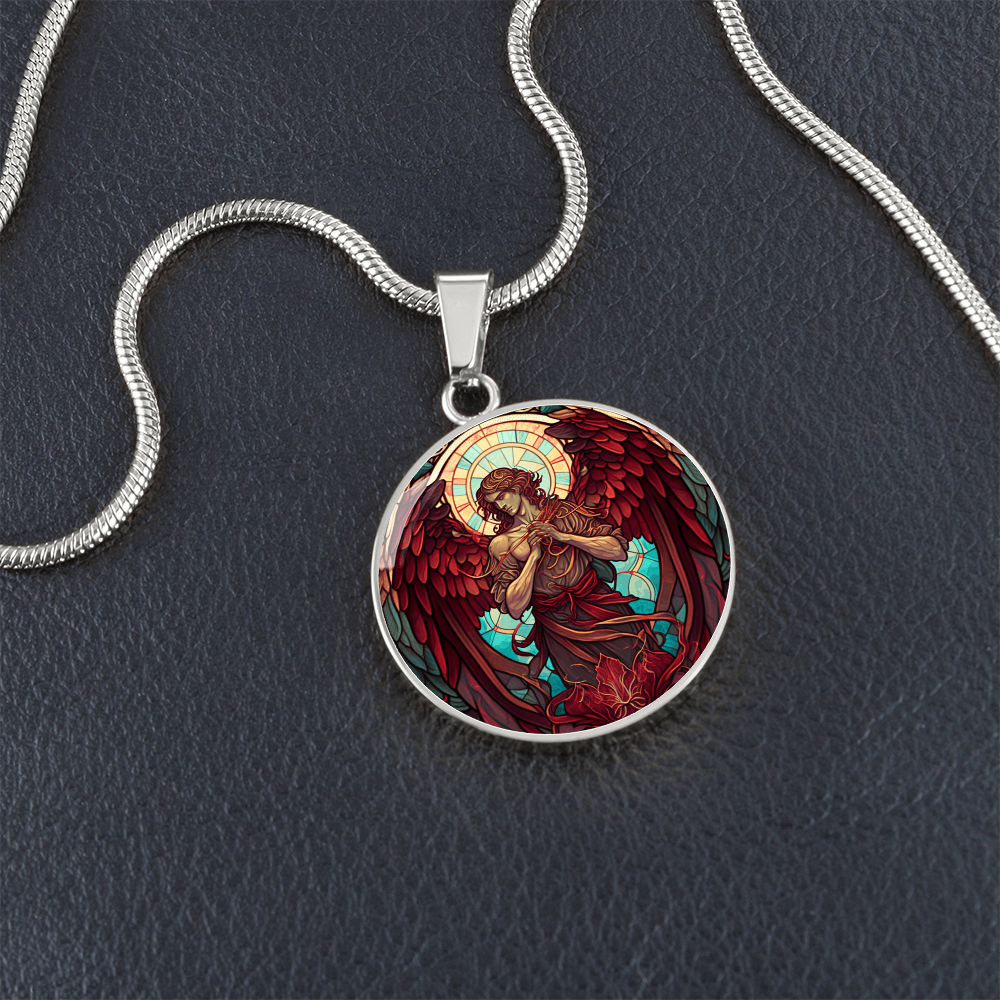 Archangel Uriel Graphic Art Necklace
