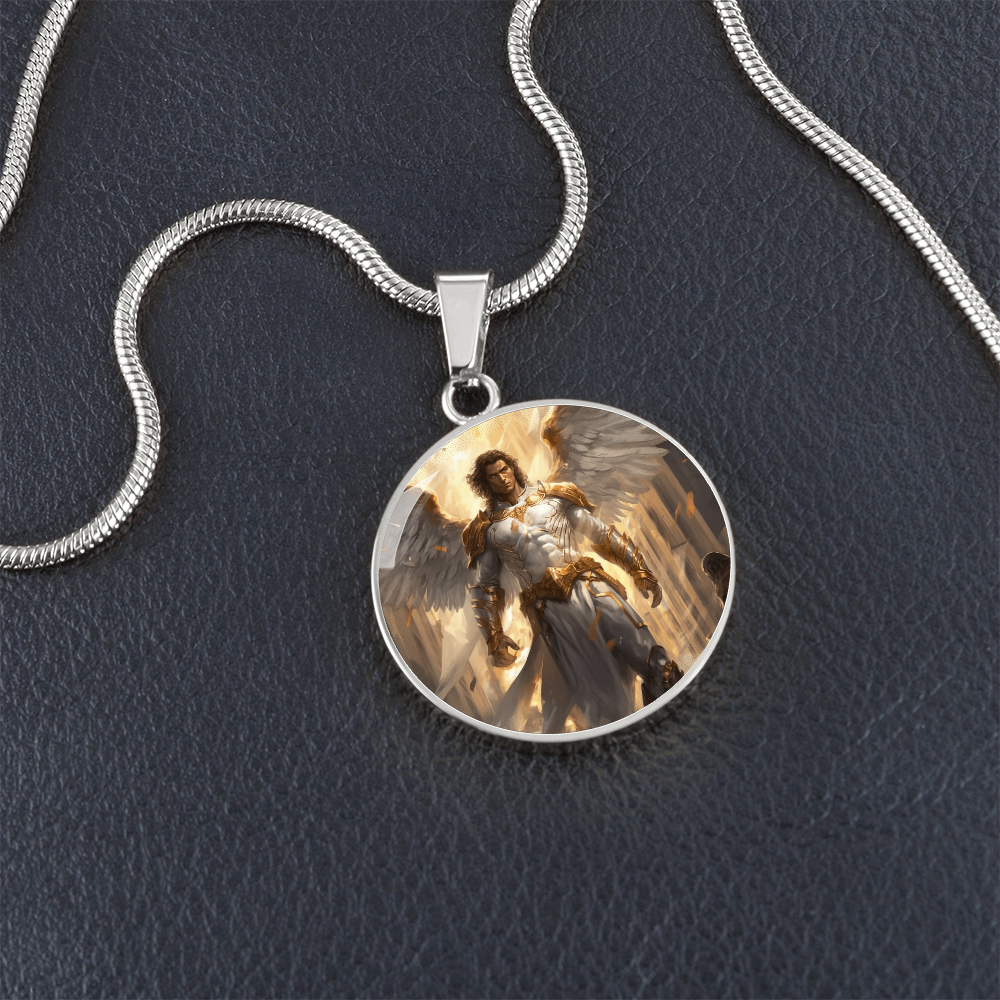 Archangel Raguel Graphic Art Necklace