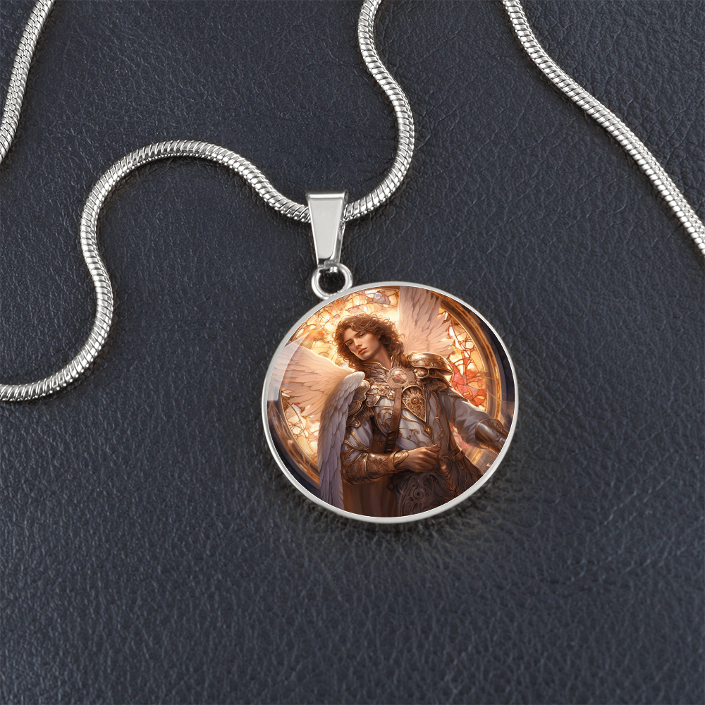 Archangel Chamuel Graphic Art Necklace