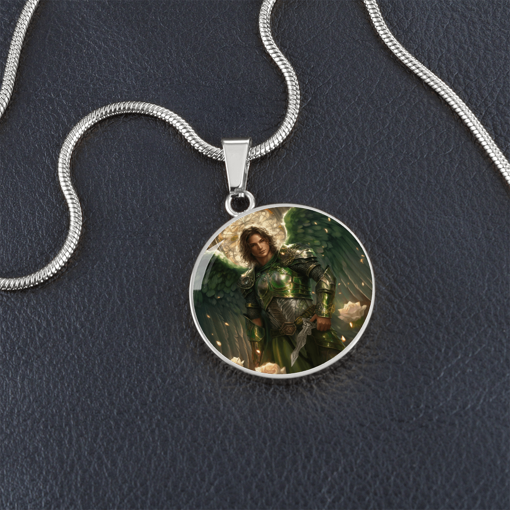 Archangel Barachiel Graphic Art Necklace