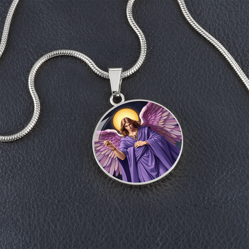 Archangel Zadkiel Graphic Art Necklace