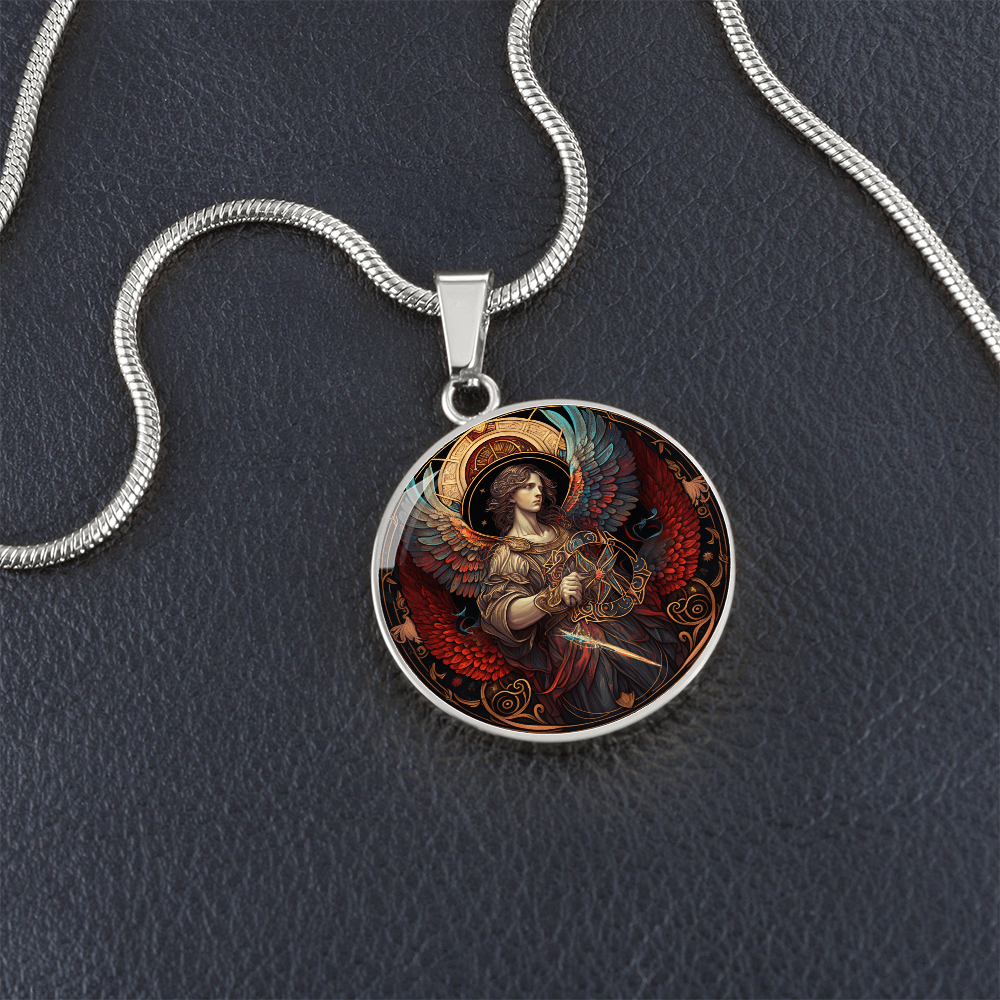 Archangel Sandalphon Graphic Art Necklace