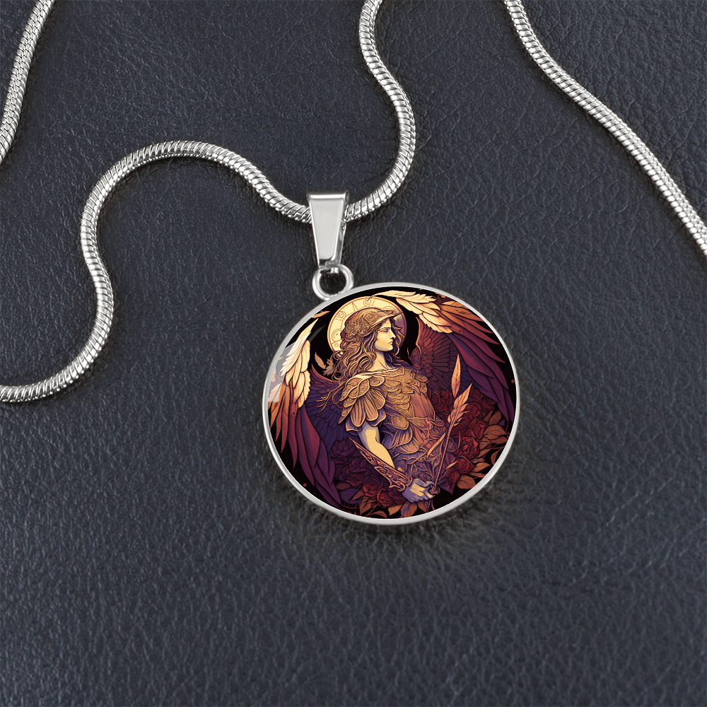 Archangel Jeremiel Graphic Art Necklace