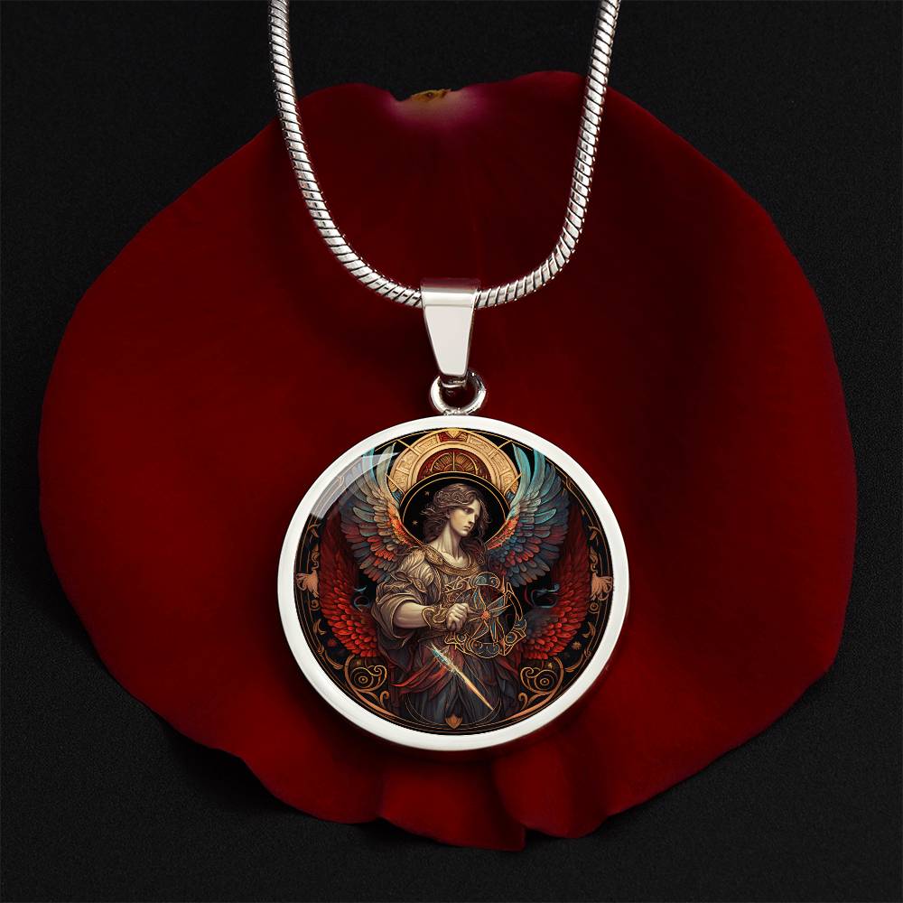 Archangel Sandalphon Graphic Art Necklace